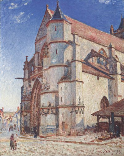 The Church of Moret at Dawn by Alfred Sisley